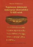 Najstarsze datowane inskrypcje słowiańskie X-XIII wiek. Autor: Wójtowicz Marian. Dadada.pl Okładka książki Najstarsze datowane inskrypcje słowiańskie X-XIII wiek