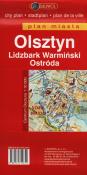 Okładka książki Olsztyn Lidzbark Warmiński Ostróda Plan miasta 1:17 000