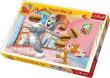 Okładka książki Puzzle 24 maxi Tom i Jerry Idzie śniadanko TREFL