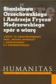 Okładka książki Stanisława Orzechowskiego i Andrzeja Frycza Modrzewskiego spór o wiarę