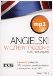 Okładka książki W 4 tygodnie  angielski biały mp3 REA