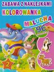 Okładka książki Zabawa z naklejkami. Kolorowanka malucha 2 Nieb.
