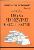 Biblioteczka opracowań nr 089 Liryka starozytnej... Autor: Danuta Polańczyk. Dadada.pl Okładka książki Biblioteczka opracowań nr 089 Liryka starozytnej..