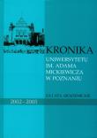 Kronika Uniwersytetu im. Adama Mickiewicza w Poznaniu. Wydawca: Wydawnictwo Naukowe UAM. Dadada.pl Opakowanie Kronika Uniwersytetu im. Adama Mickiewicza w Poznaniu