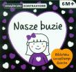 Książeczki kontrastowe. Nasze buzie. Autor: Krystyna Bárdos. Dadada.pl Okładka książki Książeczki kontrastowe. Nasze buzie
