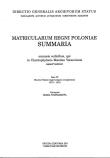 Okładka książki Matricularum Regni Poloniae Summaria Surmasz Ksiąg Metryki Koronnej część VI