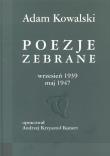 Okładka książki Poezje zebrane wrzesień 1939 maj 1947