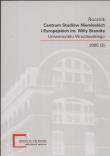 Okładka książki Rocznik Centrum Studiów Niemieckich i Europejskich im. Willy Brandta Uniwersytetu Wrocławskiego
