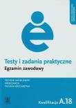 Testy i zad. prakt. Tech. handlowiec kwal. A.18. Autor: Donata Andrzejczak. Dadada.pl Okładka książki Testy i zad. prakt. Tech. handlowiec kwal. A.18