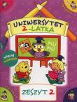 Uniwersytet 2-latka. Zeszyt 2. Autor: Lekan Elżbieta, Joanna Myjak (ilustr.). Dadada.pl Okładka książki Uniwersytet 2-latka. Zeszyt 2