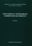 Functiones et approximatio. Wydawca: Wydawnictwo Naukowe UAM. Dadada.pl Opakowanie Functiones et approximatio