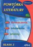 Powtórka z literatury GIM kl. 3. Autor: Barbara Włodarczyk. Dadada.pl Okładka książki Powtórka z literatury GIM kl. 3