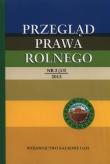 Przegląd prawa rolnego 2(13)/2013. Autor: Budzinowski Roman. Dadada.pl Okładka książki Przegląd prawa rolnego 2(13)/2013