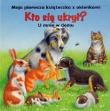 Kto się ukrył? U mnie w domu. Autor: Ute Haderlein, Bob Bampton (ilustr.). Dadada.pl Okładka książki Kto się ukrył? U mnie w domu