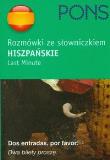 Okładka książki PONS Rozmówki ze słowniczkiem hiszpańskie Last minute