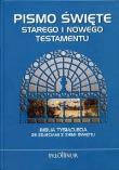 Okładka książki Biblia Tysiąclecia ze zdjęciami z Ziemi Świętej. Pismo Święte Starego i Nowego Testamentu
