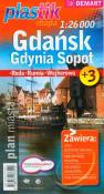 Okładka książki Gdańsk Gdynia Sopot Plastik mapa 1:26000