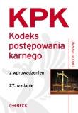 Okładka książki Kodeks postępowania karnego wyd.27