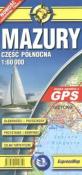 Okładka książki Mazury część północna 1:60 000 mapa laminowana