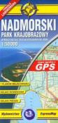 Okładka książki Nadmorski Park Krajobrazowy mapa (Wybrzeże Bałtyku: Stilo, Władysławowo, Hel, Rewa)