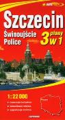 Okładka książki Szczecin Świnoujście Police 1:22 000 plan miasta 3 w 1
