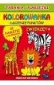 Kolorowanka. Łączenie punktów. Zwierzęta + naklejki. Autor: Beata Guzowska. Dadada.pl Okładka książki Kolorowanka. Łączenie punktów. Zwierzęta + naklejki
