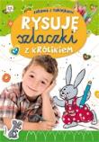 Okładka książki Rysuję szlaczki z królikiem. Zabawa z naklejkami.