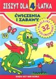 Zeszyt dla 4-latka. Ćwiczenia i zabawy. Autor: Anna Trzpil. Dadada.pl Okładka książki Zeszyt dla 4-latka. Ćwiczenia i zabawy