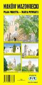 Okładka książki Maków Mazowiecki. Plan miasta z Mapą Powiatu