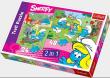 Okładka książki Puzzle 2w1 Smerfne zaloty TREFL