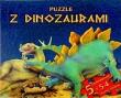 Okładka książki Puzzle z dinozaurami niebieska