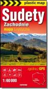 Sudety Zachodnie 1:60 000. Autor: praca zbiorowa. Dadada.pl Okładka książki Sudety Zachodnie 1:60 000