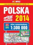 Okładka książki Atlas samochodowy 1:300 000  Polska 2014