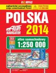 Okładka książki Polska Atlas Samochodowy 1:250 000 w. 2014