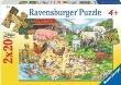 Okładka książki Puzzle 2X24 Zwierzęta na farmie