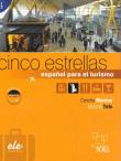 Cinco estrellas Podręcznik + CD. Autor: Moreno Concha, Tuts Martina. Dadada.pl Okładka książki Cinco estrellas Podręcznik + CD