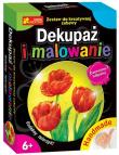 Opakowanie Handmade - Dekupaż i malowanie. Czerwone tulipany