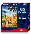 Opakowanie Psy - puzzle 500 elementów z efektem 3D