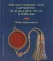 Doktorzy Honoris Causa Uniwersytetu im. Adama Mickiewicza w Poznaniu tom 1. Autor: Sierpowski Stanisław, Malinowski Józef. Dadada.pl Okładka książki Doktorzy Honoris Causa Uniwersytetu im. Adama Mickiewicza w Poznaniu tom 1