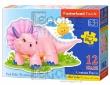 Opakowanie Puzzle 12 maxi - Pink Baby Triceratops CASTOR
