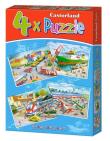 Okładka książki Puzzle x 4 - Transport and Travel CASTOR