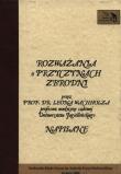 Rozważania o przyczynach zbrodni. Autor: Wachholz Leon. Dadada.pl Okładka książki Rozważania o przyczynach zbrodni