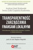 Okładka książki Transparentność zarządzania finansami lokalnymi