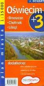Okładka książki Plan Miasta Oświęcim + 3 Miasta 1:15 000 DEMART