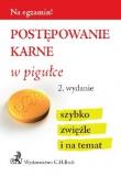 Okładka książki Postępowanie karne w pigułce