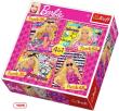 Okładka książki Puzzle 4w1 Wakacje Barbie TREFL
