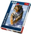 Okładka książki Puzzle 500 Śnieżny tygrys TREFL