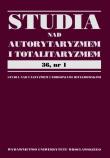 Opakowanie Studia nad autorytaryzmem i totaliryzmem 36 nr 1
