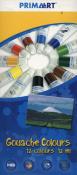 Opakowanie Farby Gouache Prima Art 12 kolorów 12 ml  w tubie