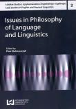 Issues in Philosophy of Language and Linguisti. Autor: Stalmaszczyk Piotr. Dadada.pl Okładka książki Issues in Philosophy of Language and Linguisti